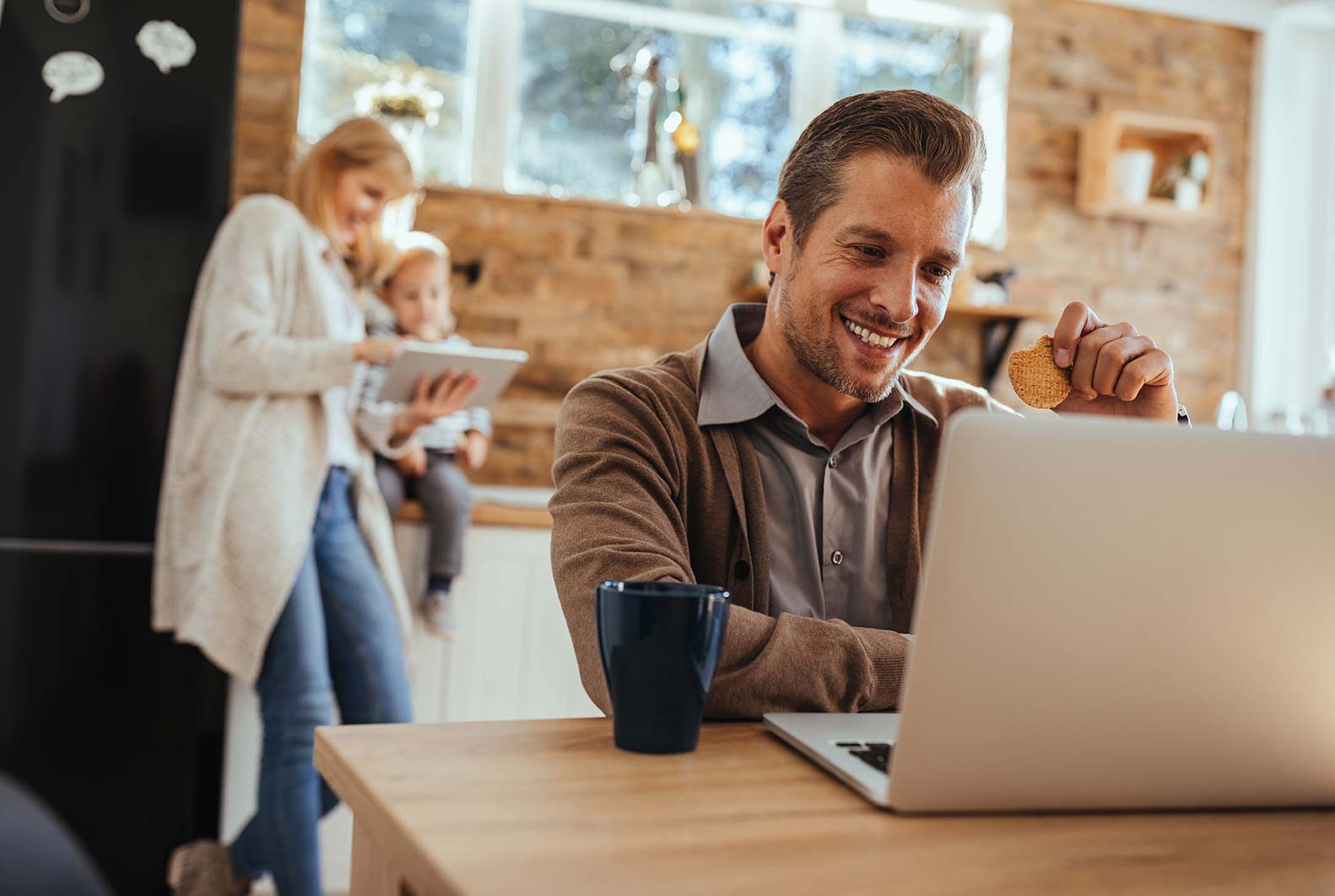 Middle aged couple watching TV